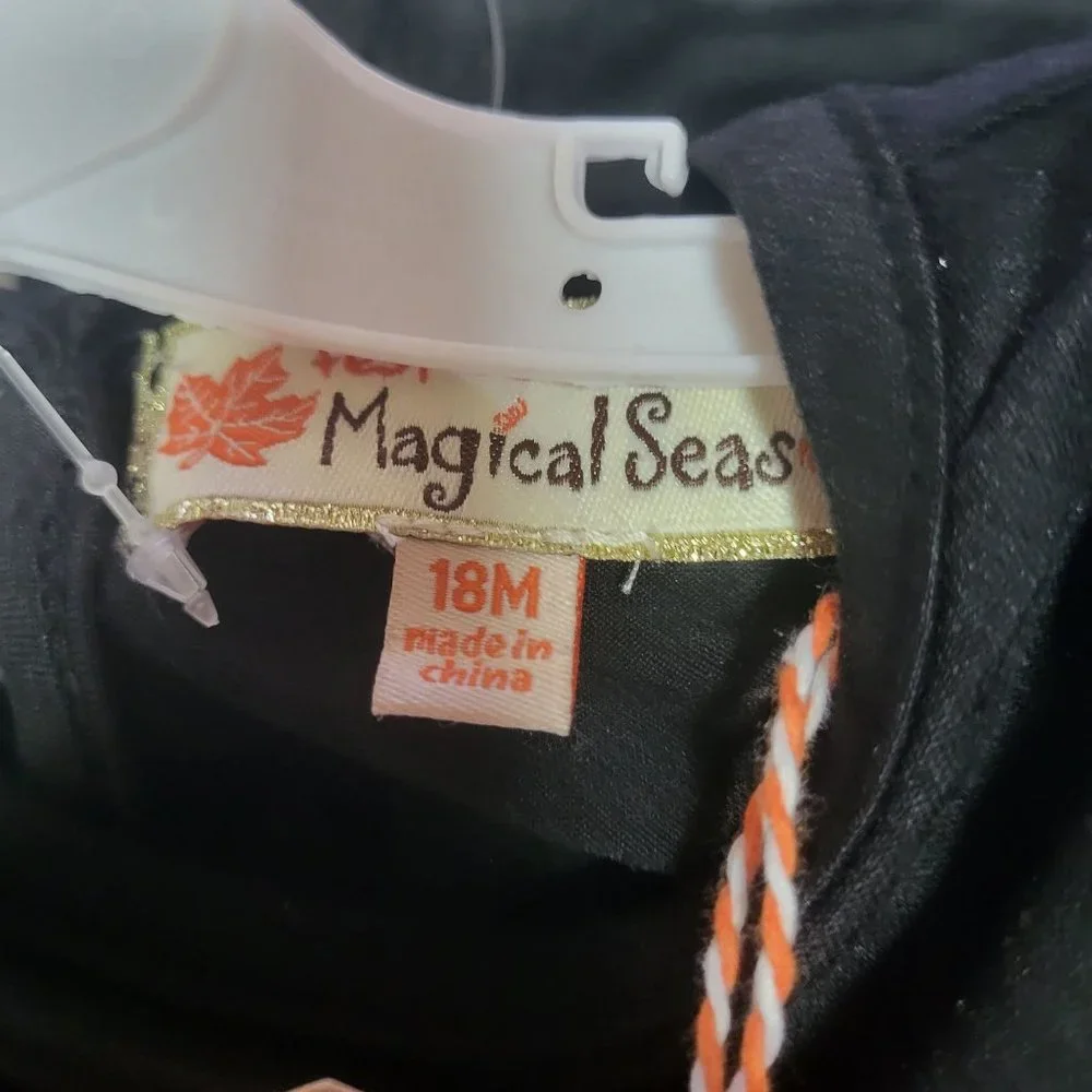 New Toddler Halloween Outfit Long Sleeve‎ Black Dress Shirt Unicorn 24 Months